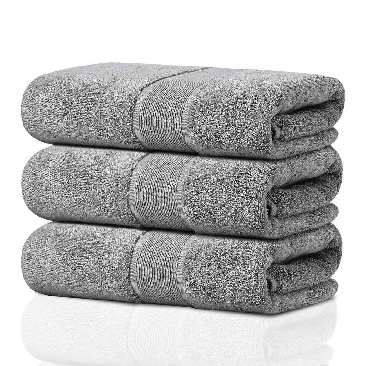 GELUOBOV Luxury 100% Cotton Bath Towels, Quick-Dry & Highly Absorbent, Fluffy & Durable, Low-Lint, Hotel Quality, Nordic Style, Large 24×47 in, for Home, Spa, Gym, Travel