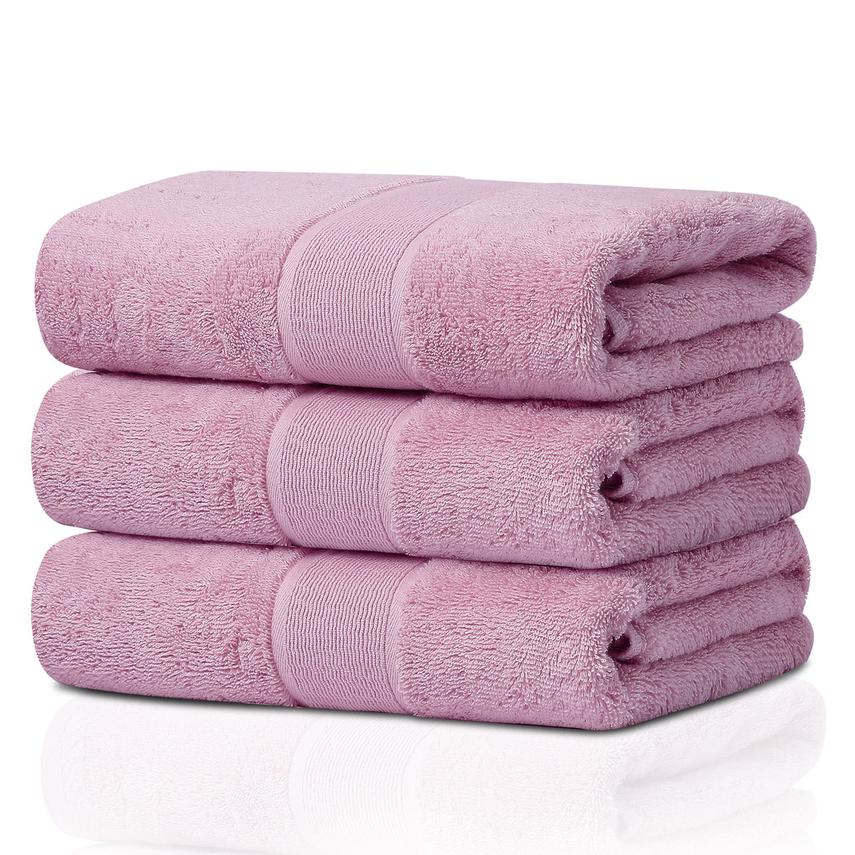 GELUOBOV Luxury 100% Cotton Bath Towel(Large Size), 24×47 in, Quick-Dry & Highly Absorbent, Fluffy & Durable, Low-Lint, Hotel Quality, Nordic Style,  for Home, Spa, Gym, Travel