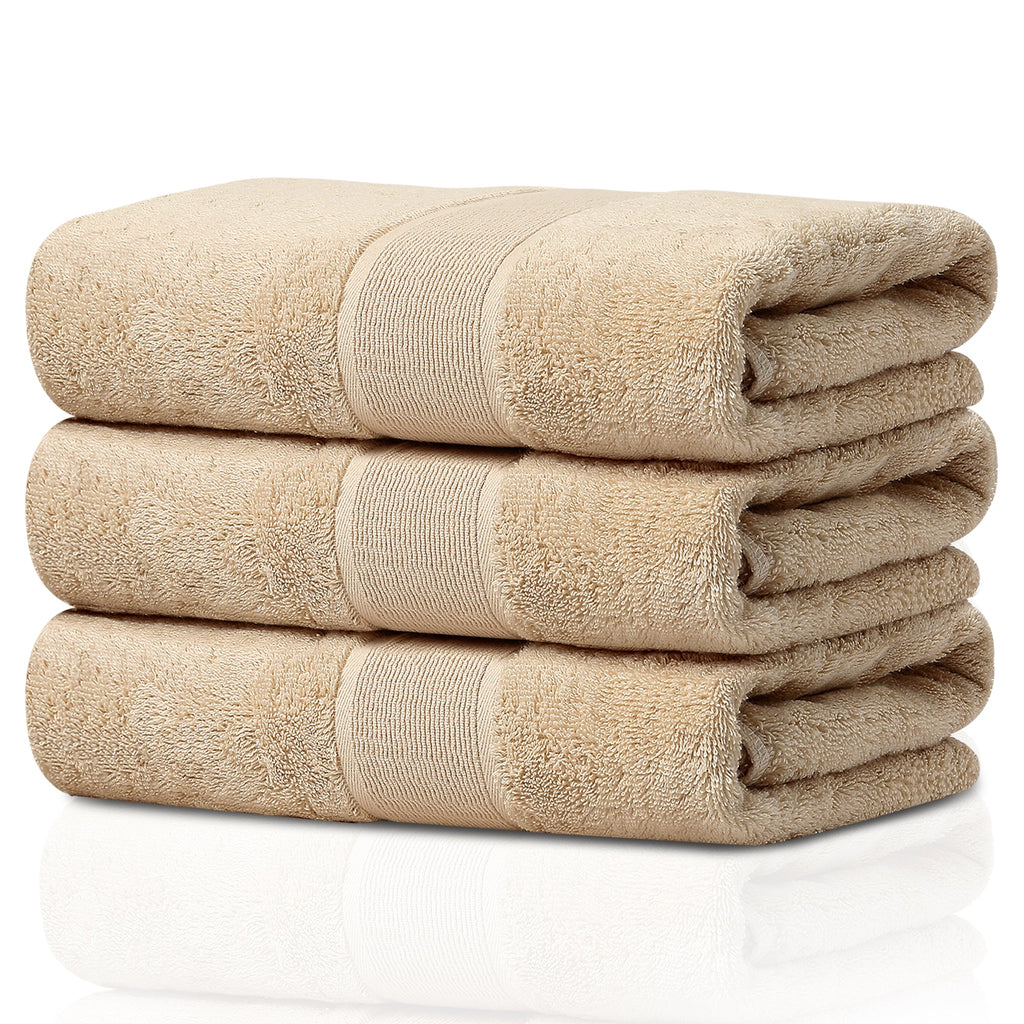 GELUOBOV Luxury 100% Cotton Bath Towel(Large Size), 24×47 in, Quick-Dry & Highly Absorbent, Fluffy & Durable, Low-Lint, Hotel Quality, Nordic Style,  for Home, Spa, Gym, Travel