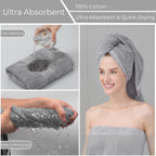 GELUOBOV Luxury 100% Cotton Bath Towels, Quick-Dry & Highly Absorbent, Fluffy & Durable, Low-Lint, Hotel Quality, Nordic Style, Large 24×47 in, for Home, Spa, Gym, Travel