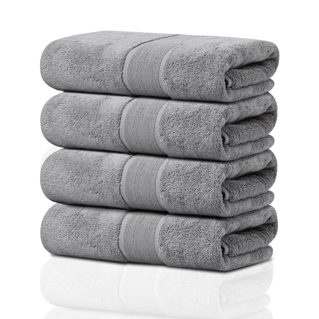 GELUOBOV Luxury 100% Cotton Bath Towels, Quick-Dry & Highly Absorbent, Fluffy & Durable, Low-Lint, Hotel Quality, Nordic Style, Large 24×47 in, for Home, Spa, Gym, Travel